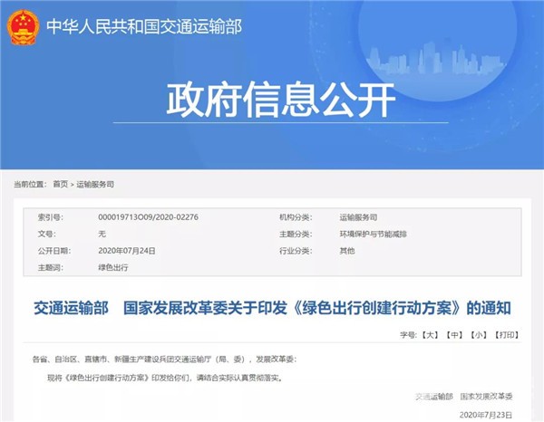 新能源和清潔能源占比不低于80%！兩部委印發(fā)《綠色出行創(chuàng)建行動(dòng)方案》(圖1)
